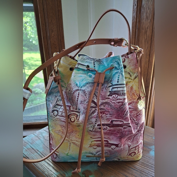Multicolor Drawstring Bucket Bag - Picture 1 of 9